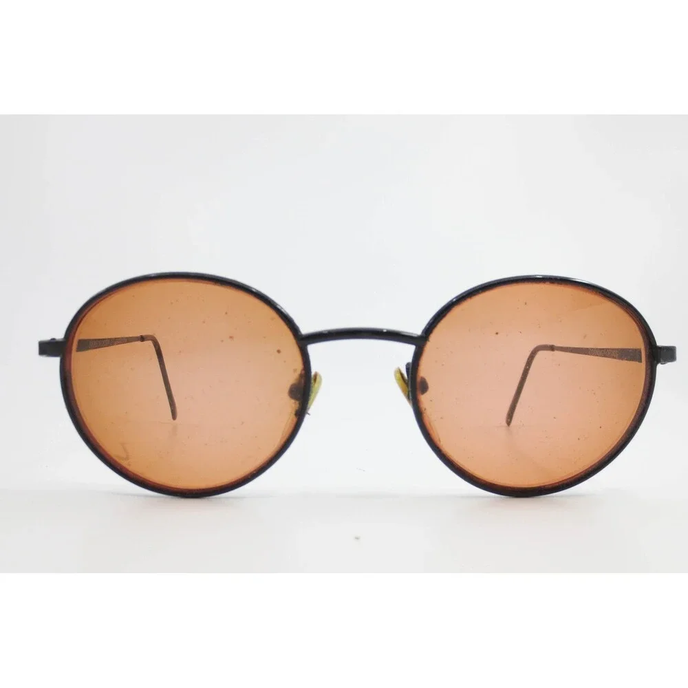 Serengeti Eyewear Vintage Round Black Metal Sunglasses Corning Optics 145mm